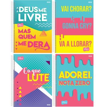 Imagem de Caderno Espiral Capa Dura São Domingos Lollipop 1 Matéria 80 Folhas Colorido
