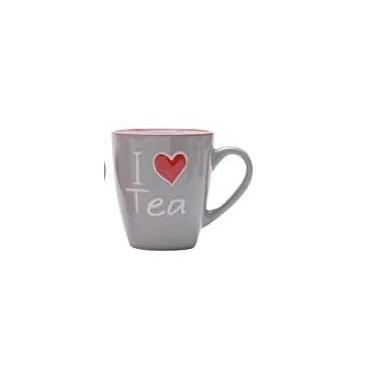 Imagem de CANECA DE PORCELANA CINZA I LOVE TEA 200ML