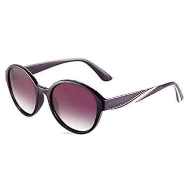 Imagem de Óculos de Sol com Lente Polarizada Feminino 20/20 Óculos Elegante Armação Redonda Proteção Uv400 (C3)