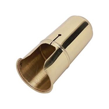 Imagem de AMONIDA Capa para bocal de saxofone, tampa protetora de clarinete B para saxofone banhado a ouro peças de saxofone de 58 mm, trompete para bocal de saxofone (C53G)