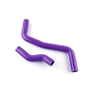 Imagem de LUXERAD Kit de tubos de radiador de silicone de desempenho de 3 camadas 4,5 mm para Toyota Corolla Levin AE111 AE101G 4A-GE 20V (Roxo)