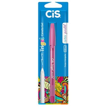 Imagem de Caneta Gel 0.8mm CIS TRIGEL Pastel, Rosa, Blister c/1 unidade