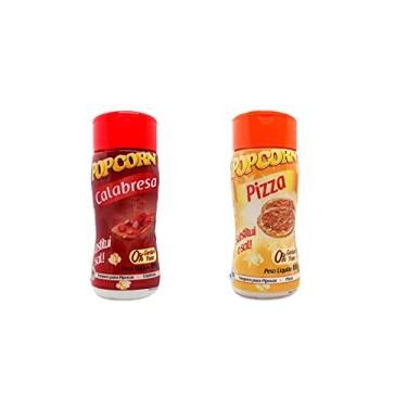 Imagem de Temperos P/ Pipoca Popcorn Cx 12 Frascos. 6 Calabresa - 6 Pizza