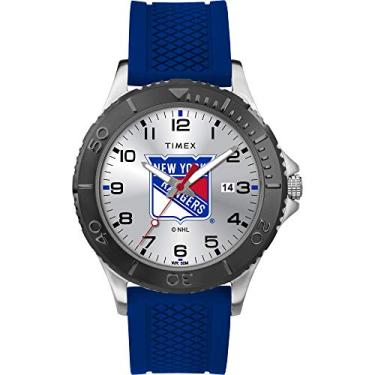 Imagem de Timex NHL Relógio masculino de 42 mm, New York Rangers