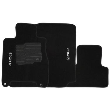 Imagem de Jogo de Tapete Automotivo Carpete Crv 2012 à 2018 Soft Logo Bordado 3 Peças