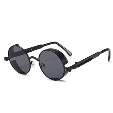 Imagem de Metal Steampunk Sunglasses Men Women Fashion Round Glasses Design Vintage Sun Glasses Oculos sol,5,China