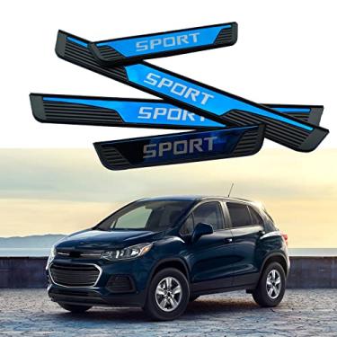Imagem de GZBFTDH Proteção de Peitoril Soleira da Porta, para Chevy Trax 2015-2022 Carro Acessórios, Aço Inoxidável Kick Plate Guard de Pedal de Limiar Protetor, Peças para Automóveis