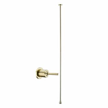 Imagem de Gotas de água de ouro escovado Bacia de teto Água quente e fria Torneira para pia de latão de furo único de parede torneira de banheiro, ouro escovado E