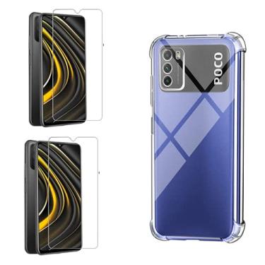 Imagem de Capinha Case Anti Impacto e 2x Película Vidro Compatível Xiaomi Poco M3