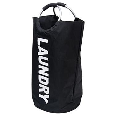 Imagem de Mimo Style Cesto Com Alça Preto para Roupas Sujas. Ideal para Lavanderia, Área de Serviço, Banheiro e Quarto. Impermeável e Ajuda a Inibir Odores, Feito com Material de Qualidade e Durável