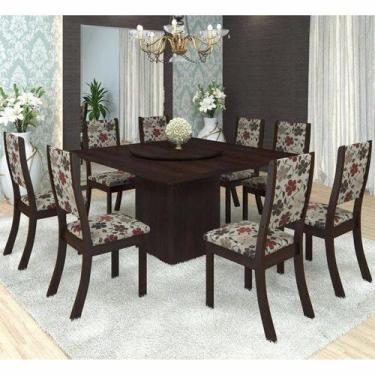 Imagem de Conjunto Para Sala De Jantar Mesa E 8 Cadeiras Espresso Móveis