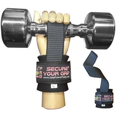 Imagem de Melhores tiras resistentes de neoprene acolchoadas 1 par de envoltórios de pulso e alças de suporte de borracha com borracha revestida de algodão em um lado, Rubber Side DOES NOT Face The Bar