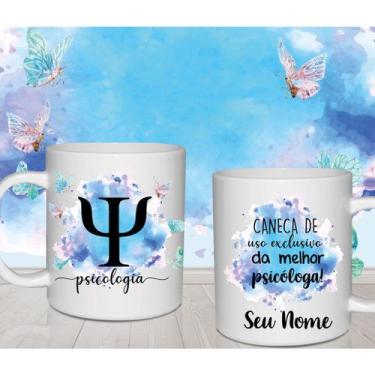 Imagem de Caneca Personalizada Profissões - Psicologia *Grave Com O Nome!* (Cerâ