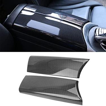 Imagem de Capa de acabamento de console central de plástico ABS capas de acabamento de caixa de apoio de braço apto para Mercedes-Benz C Class W205 (C180 C200 C250 C300 C350e)