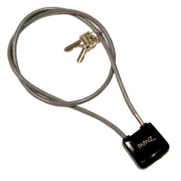 Imagem de Cadeado com Cabo de Aço Urban 30/800mm Preto PAPAIZ