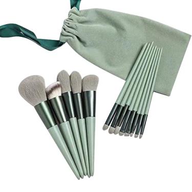 Imagem de Homesen kit de Pincéis de Maquiagem 13 peças com Bolsa de Armazenamento para Base em Pó Solto Blush Corretivo Sombra Conjunto de Pincéis Cosméticos Sobrancelha