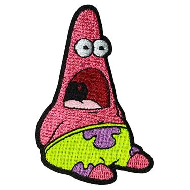Imagem de Zen Monkey Studios 'Shocked Patrick Iron On Patch