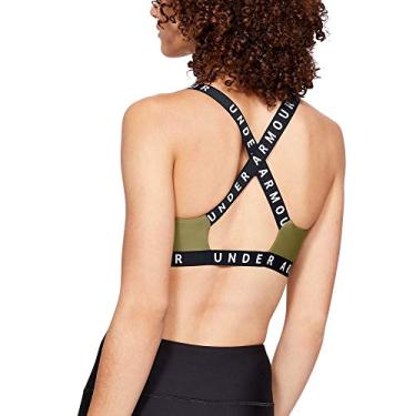 Imagem de Under Armour Tiras femininas UA Wordmark sólidas Sportlette LG Verde palma