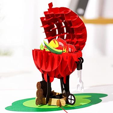 Imagem de Liif – Cartão de churrasco para churrasco e churrasqueira, Dia dos Pais, cartão de felicitações 3D para todas as ocasiões, cartão de aniversário feliz para marido, namorado, dia dos pais, cartão de agradecimento, cartão de aposentadoria para o papai
