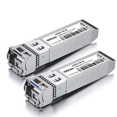 Imagem de Um par de transceptores Bidi SFP+ 10G, 10GBASE-BX20-U 10GBase-BIDI 1270nm/1330nm, módulo DOM Simplex LC SMF, até 10-20 km, compatível com Ubiquiti UniFi