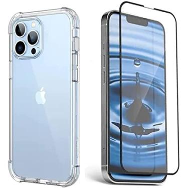 Imagem de Kit Capa Anti Impacto Compatível com iPhone 13 Pro Max + Película 3D Vidro