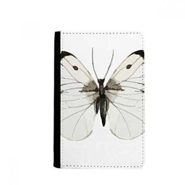 Imagem de Carteira com porta-passaporte borboleta com asas escuras brancas para cartões Notecase Burse, Multicolor