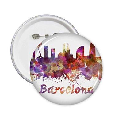 Imagem de Barcelona, Espanha, Cidade, Aquarela, Alfinetes, Emblema, Botão, Decoração, 5 peças