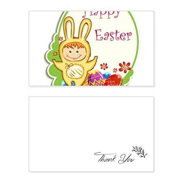Imagem de Feliz Páscoa Coelhinho Amarelo Criança Cultura Ovo Cartão de Agradecimento Aniversário Saudação Apreciação de Casamento