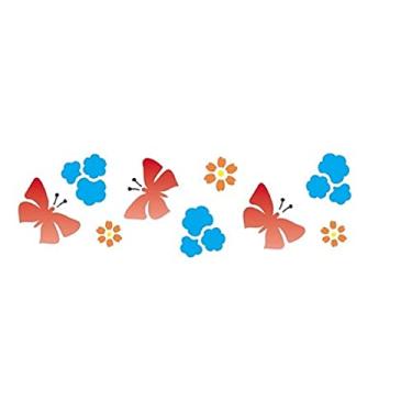 Imagem de Stencil de Acetato para Pintura OPA 10 x 30 cm - 479 Borboletas e Flores II