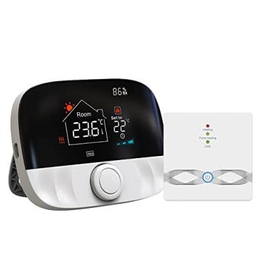 Imagem de Qudai Controlador de temperatura WIFI Tuya Configuração de temporização de temperatura programável semanal Celular Tuya SmartLife APP Controle Remoto Compatível com Yandex Alice Amazon e Home