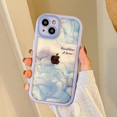 Imagem de Pintura a óleo em aquarela Art Geometry Capa de telefone para iPhone 13 12 11 Pro Max XR XS Max Soft Shockproof Bumper Clear Back Cover, T17, para iPhone XR