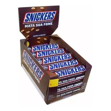 Imagem de Chocolate Snickers Display Com 20 Unidades 45G