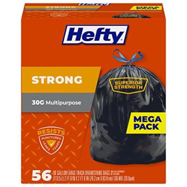 Imagem de Hefty Sacos de lixo grandes fortes, 100 litros, 56 unidades
