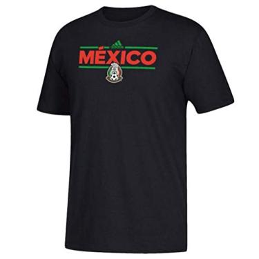 Imagem de Camiseta masculina Adidas Mexico Black Dassler City Nickname Performance, Preto, Small