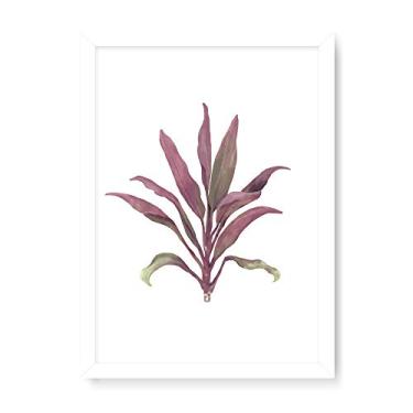 Imagem de Arte Maníacos Quadro Decorativo Folhas Vermelhas - 23x16,25cm (Moldura caixa em laca branca)