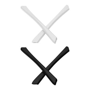 Imagem de Mryok Meias de substituição para óculos de sol Oakley Quarter Jacket OO9200 - Opções, Branco e preto, One Size