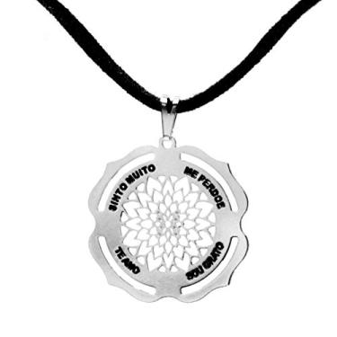 Imagem de Colar Ho'oponopono 26mm - Cordão - Sunshine Cristais Cor:Prata