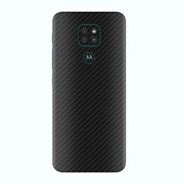 Imagem de Skin Adesivo Traseira Fibra Carbono e outras texturas Para Moto G9 Play (Preto Carbono)