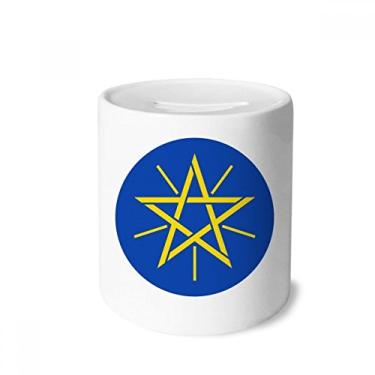 Imagem de DIYthinker Erhiopia África Emblema Nacional Caixa de Dinheiro Caixa de Cerâmica Porta-Moedas Presente