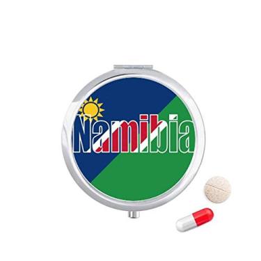 Imagem de Caixa de comprimidos com nome da bandeira do país da Namíbia, caixa de armazenamento de medicamentos