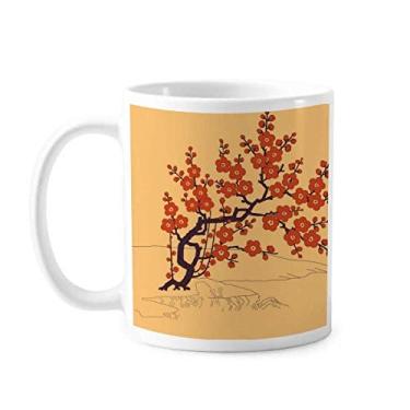 Imagem de Caneca de cerâmica para café e porcelana com pintura da cultura japonesa