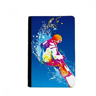 Imagem de Bolsa para cartão com capa carteira Notecase Burse para esqui de inverno com ilustração colorida