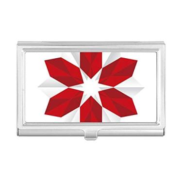 Imagem de Carteira de bolso com estampa de origami abstrata de flores de Natal