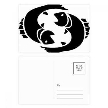 Imagem de Cartão postal Constellation Peixes Zodíaco Conjunto de cartões postais de aniversário