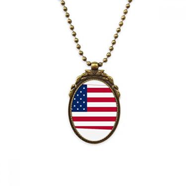 Imagem de DIYthinker Dakota do Sul EUA Mapa Estrelas Listras Bandeira Colar Antigo Pingente Pingente Pingente Vintage