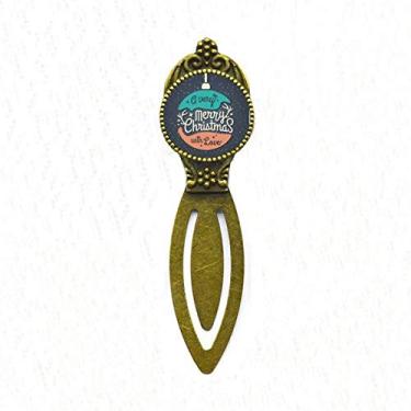 Imagem de Guirlanda colorida de Natal com ilustração abstrata marcador de livro retrô para escritório