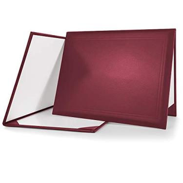 Imagem de GraduationMall Capa de Certificado de Diploma Liso 21,6 cm x 27,9 cm, Maroon