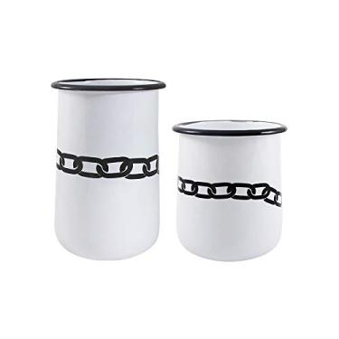 Imagem de Conjunto Porta Utensílios Esmaltado Corrente 2 peças - Coleção À La Garçonne + Ewel