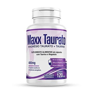Imagem de Maxx Taurato 120 cápsulas Magnésio Taurina Apenas 2/dia