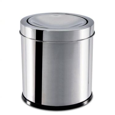 Imagem de Lixeira Inox Tampa Basculante 3,2 L Brinox ø 15,5 X 17 Cm